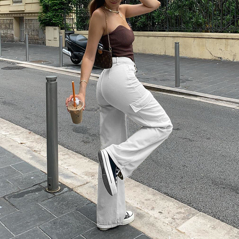 Straight Leg Y2K Cargo Pants - fairypeony