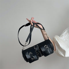 Pu Leather Ties Y2K Crossbody Bag - fairypeony