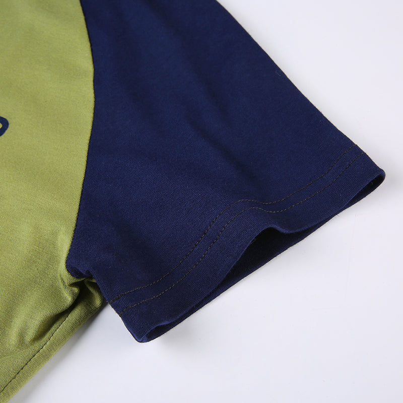 Y2K Logo Graphic Raglan Sleeve Crop Top - fairypeony