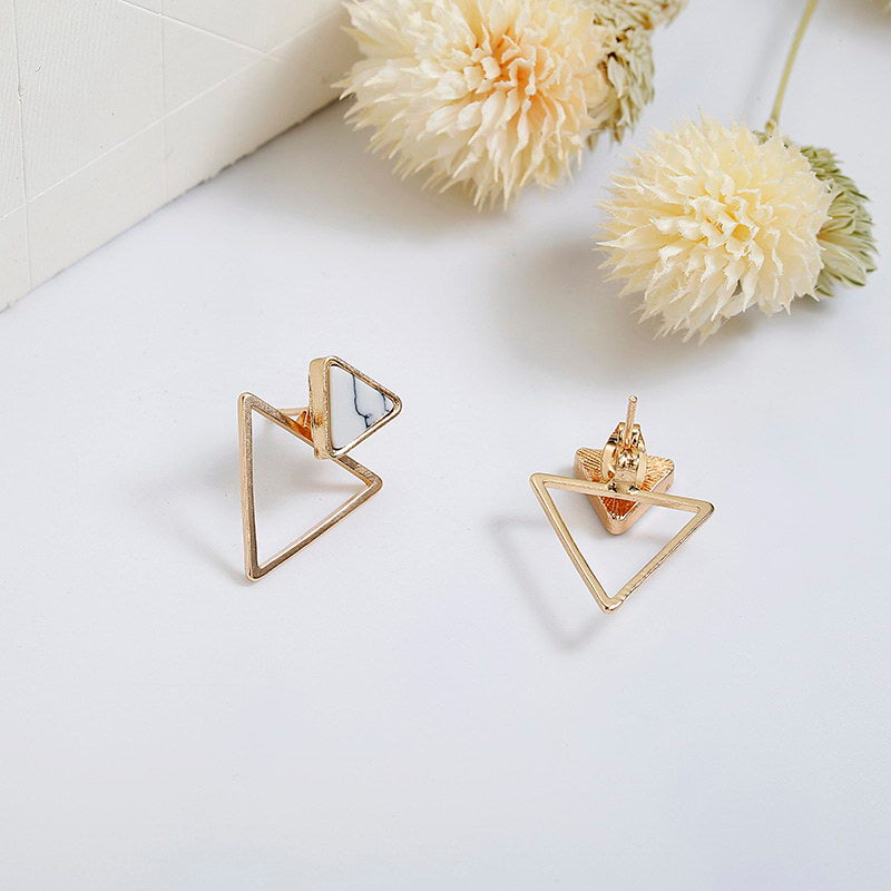 Marble Triangle Earrings, , women clothing, marble-triangle-earrings, , fairypeony