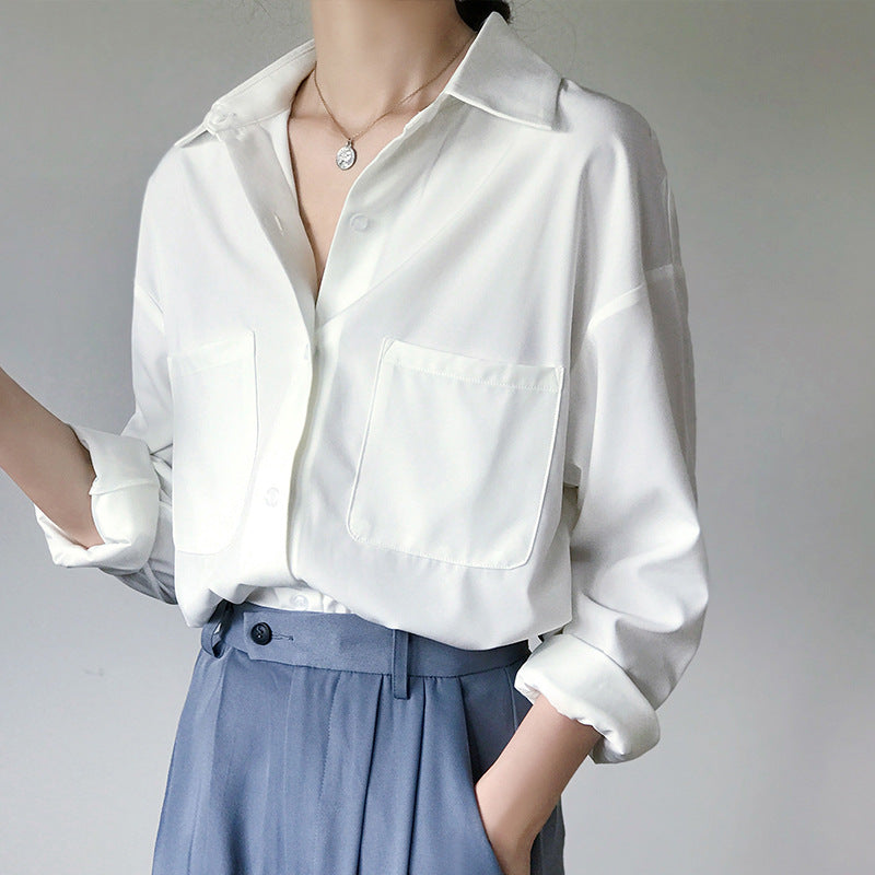Chiffon Long-sleeved Shirt, , women clothing, chiffon-long-sleeved-shirt, , fairypeony