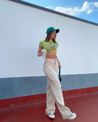 Casual Mopping Khaki Straight-leg Pants, , women clothing, casual-mopping-khaki-straight-leg-pants, khaki, fairypeony