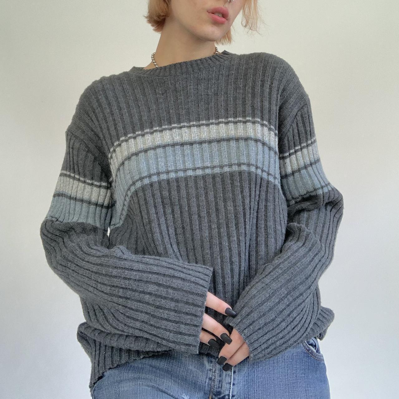 Striped Ribbed Downtown Sweater - fairypeony