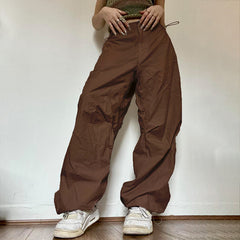 Size Friendly High Waist Parachute Cargo Pants, , women clothing, size-friendly-high-waist-parachute-cargo-pants, , fairypeony