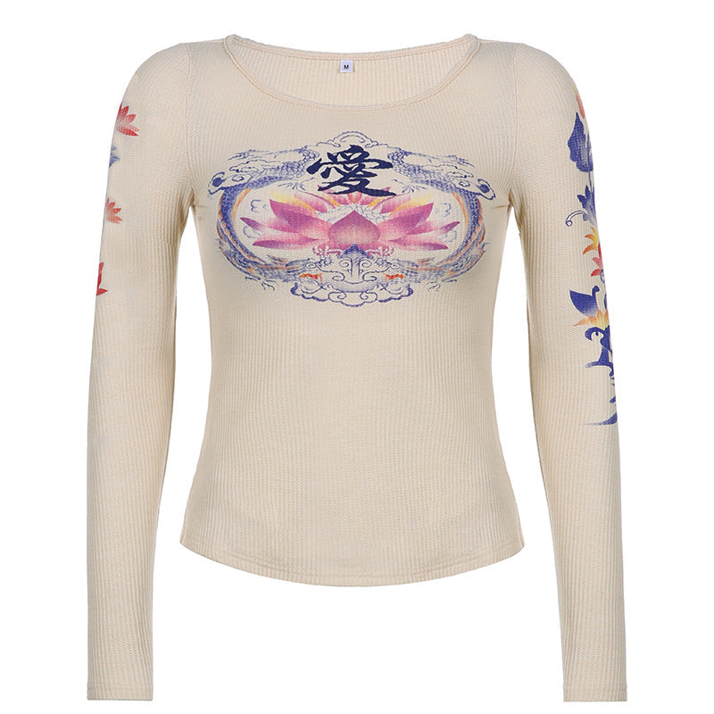 Vintage Chinese Rose Shirt, , women clothing, vintage-chinese-rose-shirt, L, M, S, fairypeony