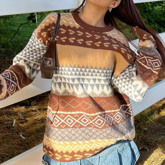 90s Striped Pullover Downtown Sweater - fairypeony