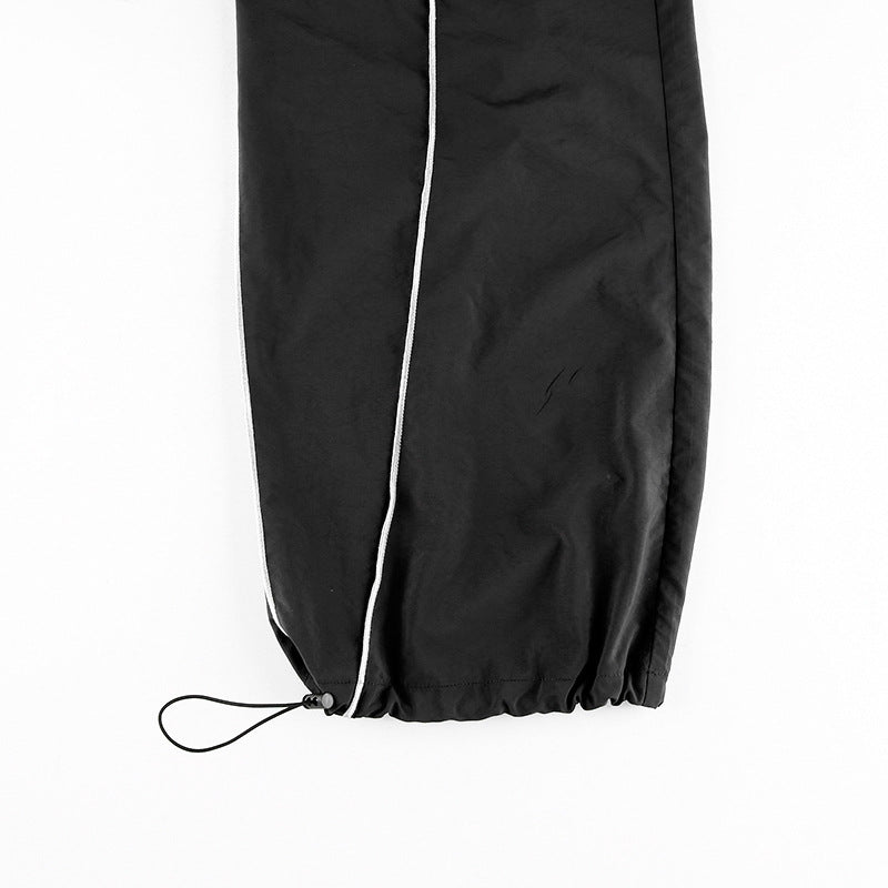 Piping Detail Size Friendly Parachute Cargo Pants, , women clothing, piping-detail-size-friendly-parachute-cargo-pants, , fairypeony