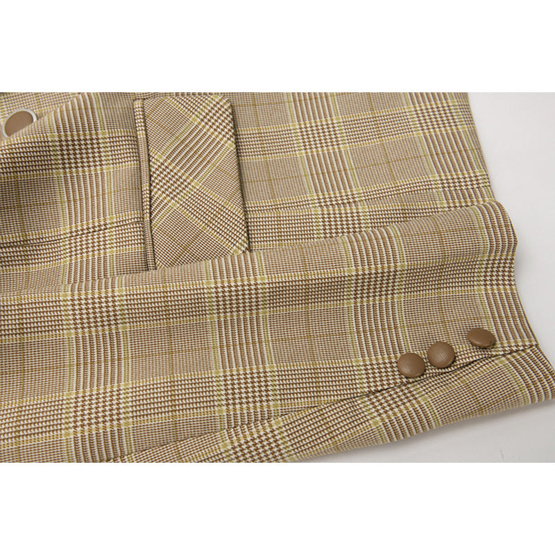 Women's plaid blazer, , women clothing, womens-plaid-blazer, , fairypeony