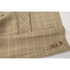 Women's plaid blazer, , women clothing, womens-plaid-blazer, , fairypeony