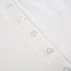 Pocket Button Down Cropped Blouse - fairypeony