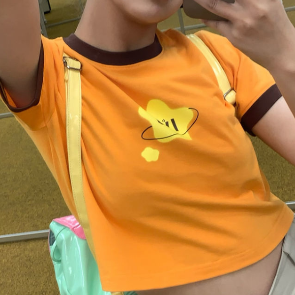 Aesthetic Star Graphic Crop Top - fairypeony