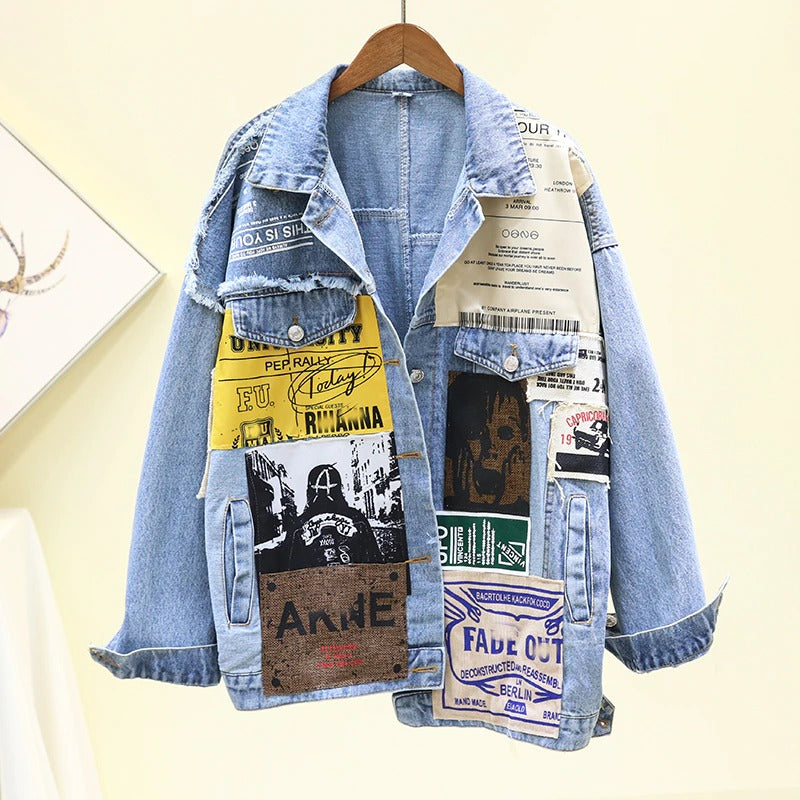 Blue Denim Jacket, , women clothing, blue-denim-jacket, , fairypeony