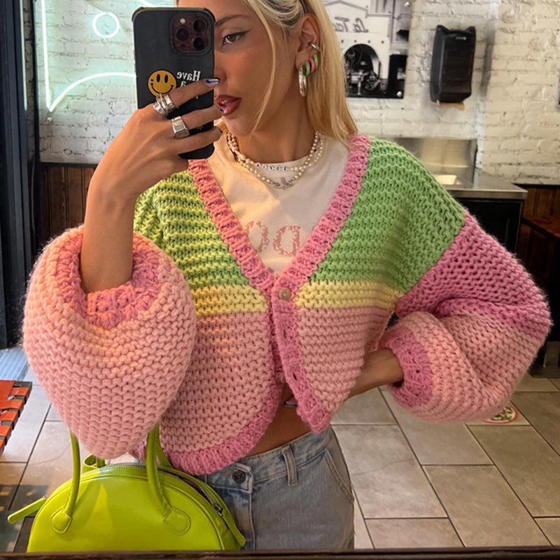 Bubble Gum Knitted Cottage Cardigan - fairypeony