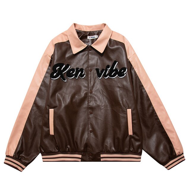 Oversized Pu Leather Varsity Jacket, , women clothing, oversized-pu-leather-varsity-jacket-1, , fairypeony