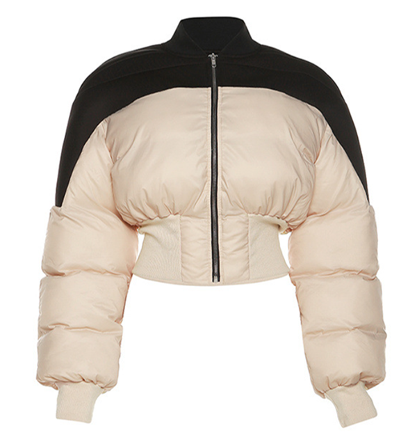 Corset Design Zip Up Bomber Jacket, fairy peony, women clothing, corset-design-zip-up-bomber-jacket, , fairypeony