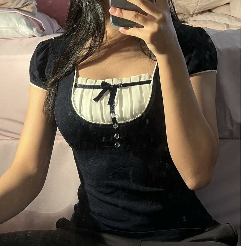 French Maid Crop Top - fairypeony