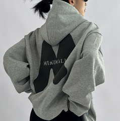 Logo Graphic Fleece Lined Hoodie - fairypeony