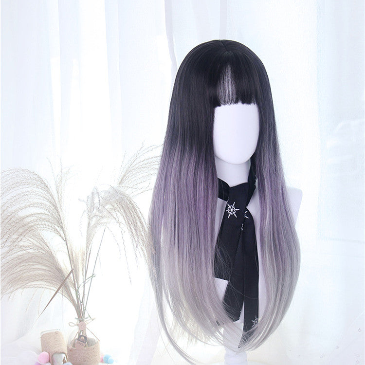 Natural Purple Head Cover Wig, , women clothing, natural-purple-head-cover-wig, , fairypeony