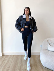 Fleece Lined Button Up Denim Jacket, , women clothing, fleece-lined-button-up-denim-jacket, , fairypeony