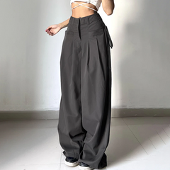 Retro Street Low Waist Wide Leg Pants, , women clothing, retro-street-low-waist-wide-leg-pants, , fairypeony