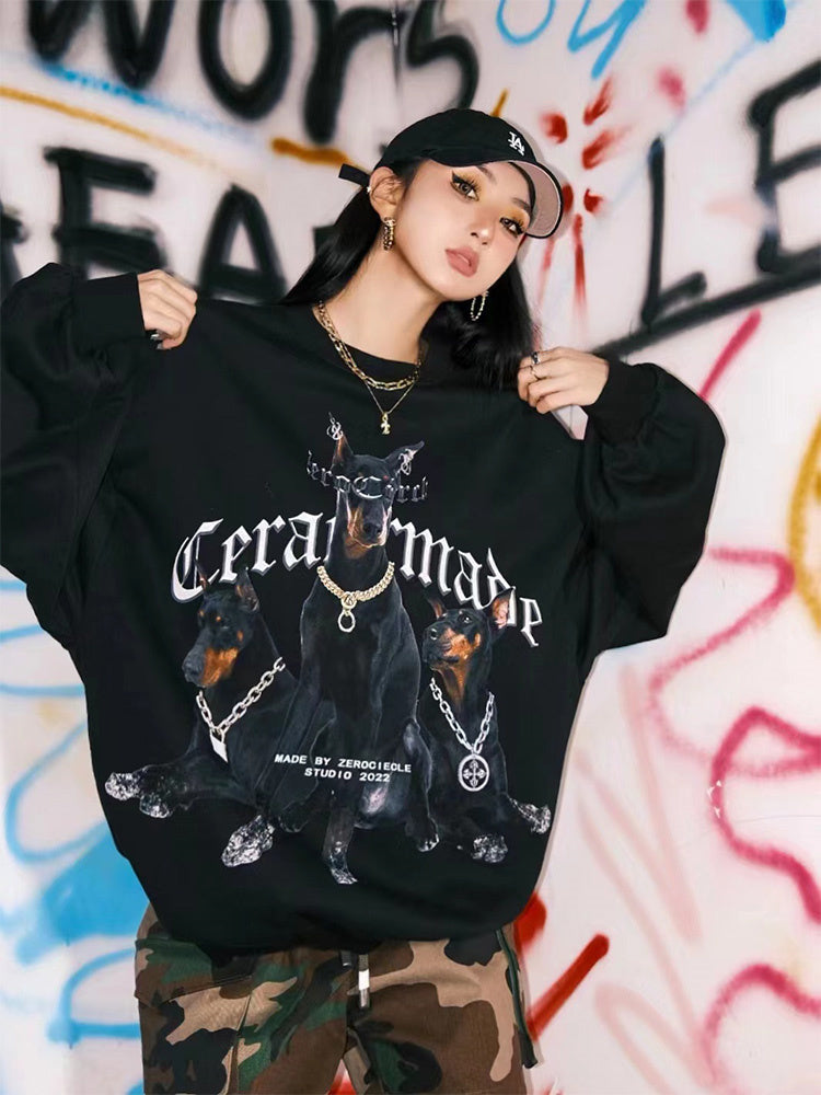 Vintage Doberman Dogs Sweatshirt - fairypeony