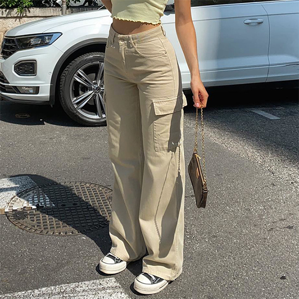 Straight Leg Y2K Cargo Pants - fairypeony