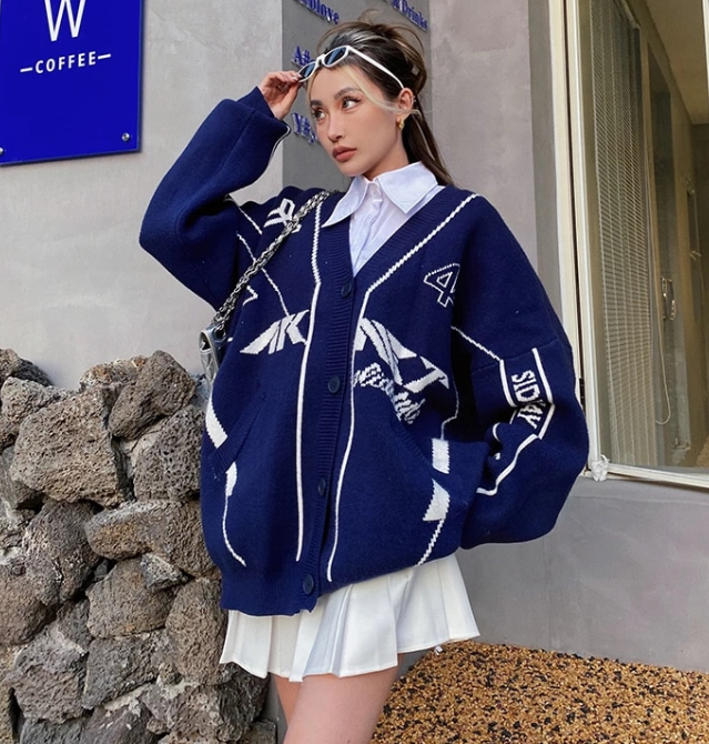 Striped Detail Jacquard Knit Cardigan, , 0, striped-detail-jacquard-knit-cardigan, , fairypeony