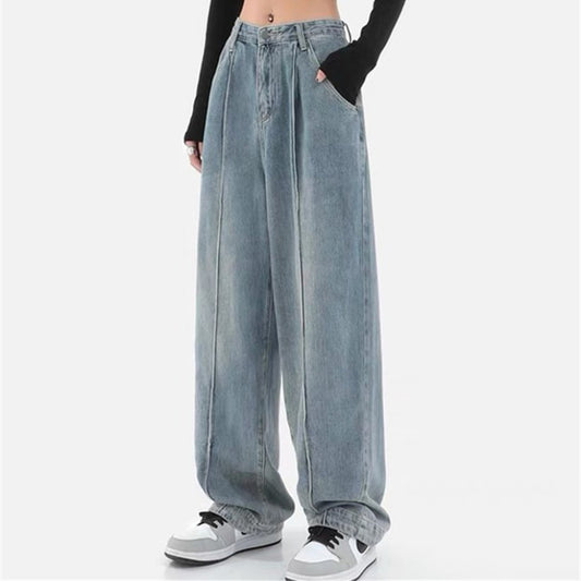 Vintage Blue Baggy Boyfriend Jeans - fairypeony