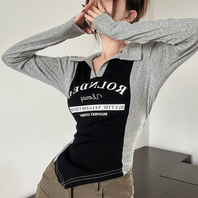 Vintage Print Graphic Patchwork Crop Top - fairypeony