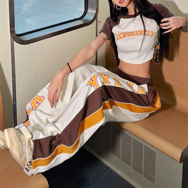 Y2K Color Block tracksuit Set - fairypeony