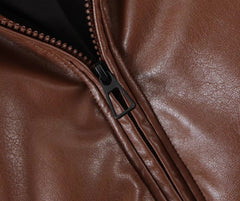 Zipper Pu Leather Puffer Jacket, , women clothing, zipper-pu-leather-puffer-jacket, , fairypeony