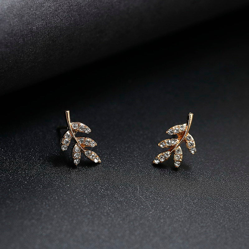 Leaf Stud Earrings, , women clothing, leaf-stud-earrings, , fairypeony