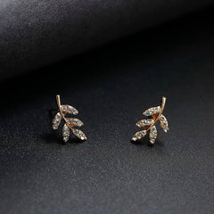Leaf Stud Earrings, , women clothing, leaf-stud-earrings, , fairypeony