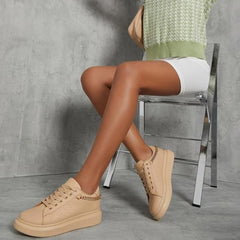 Thick Sole Metal Chain Casual Sports Sneakers, , women clothing, thick-sole-metal-chain-casual-sports-sneakers, , fairypeony