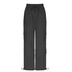 Function Pocket Drawstring Baggy Cargo Pants - fairypeony