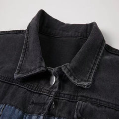 Retro Patchwork Denim Jacket, , women clothing, retro-patchwork-denim-jacket, , fairypeony