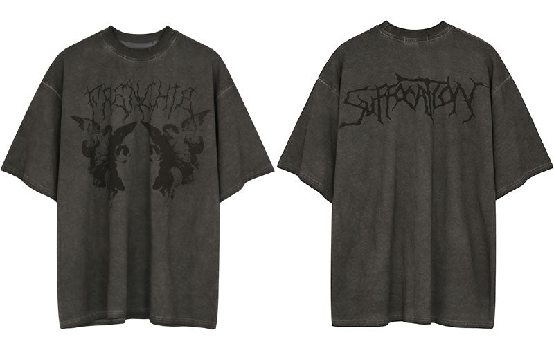 Retro Loose Street Y2k T-shirt, , women clothing, retro-loose-street-y2k-t-shirt, , fairypeony