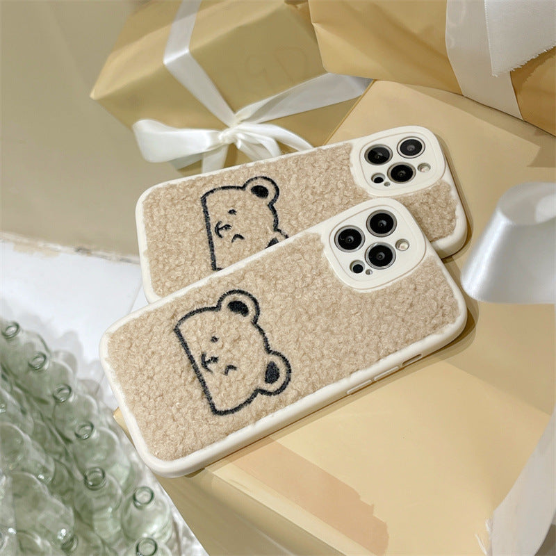 Embroidered Bear Phone Case, , women clothing, embroidered-bear-phone-case, , fairypeony