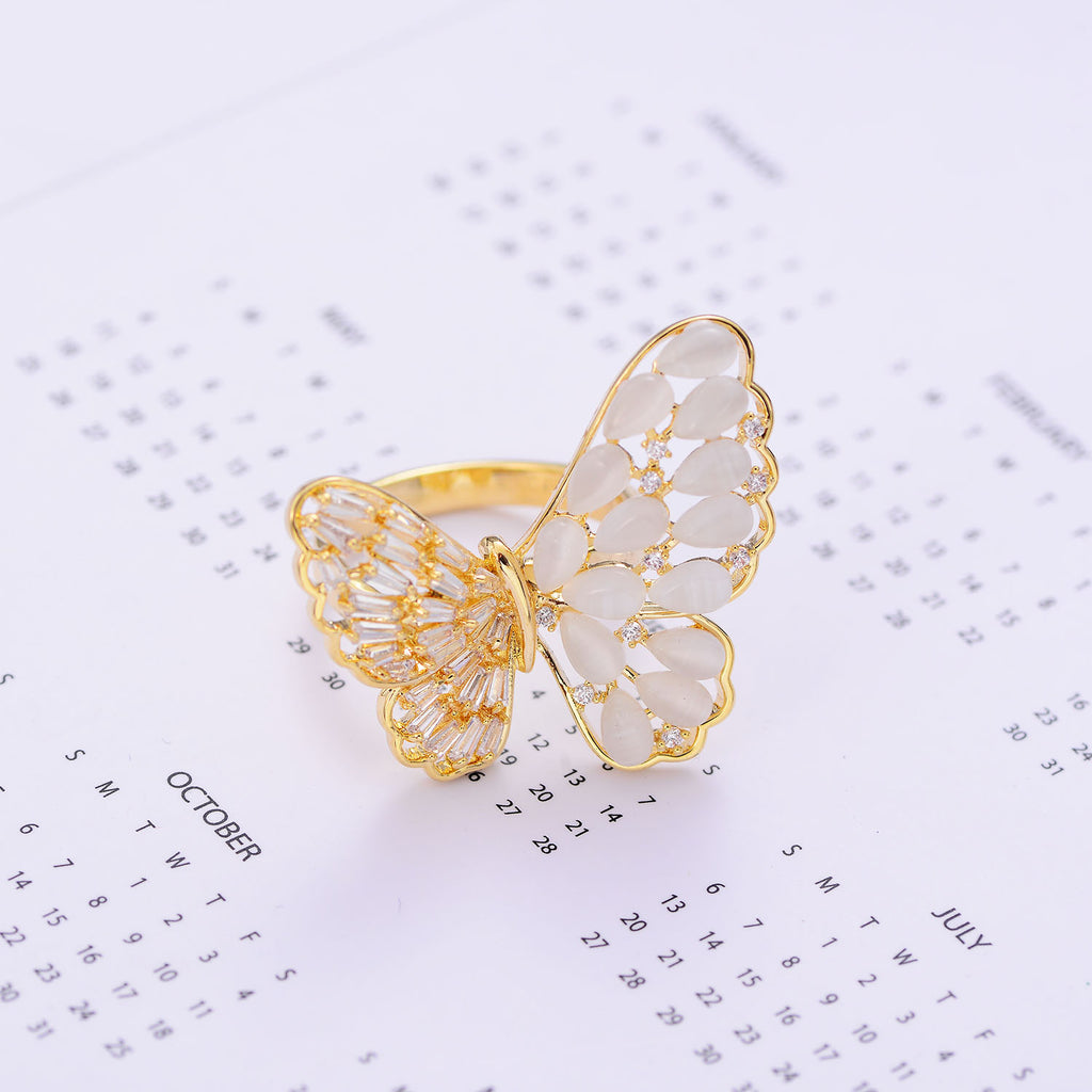 Golden Butterfly Ring Popular, , women clothing, golden-butterfly-ring-popular, , fairypeony
