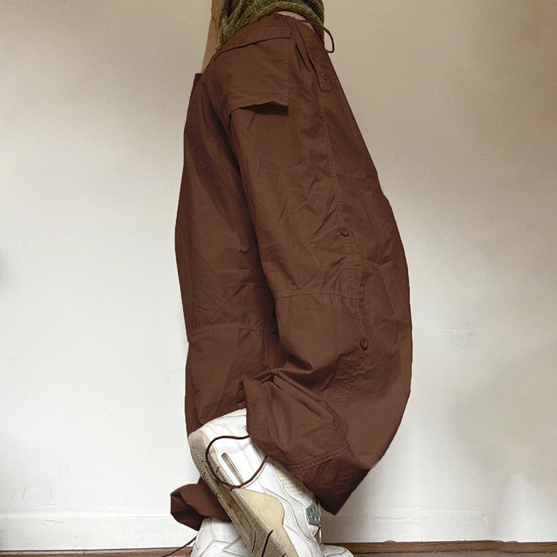 Size Friendly High Waist Parachute Cargo Pants, , women clothing, size-friendly-high-waist-parachute-cargo-pants, , fairypeony