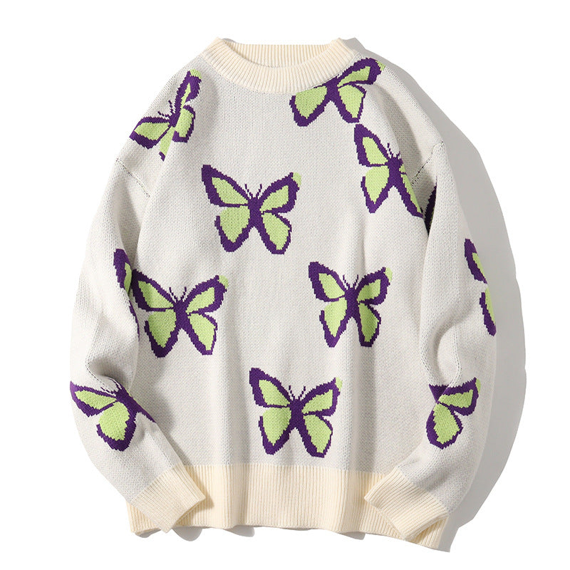Aesthetic Butterflies Sweater, , women clothing, aesthetic-butterflies-sweater, white, fairypeony