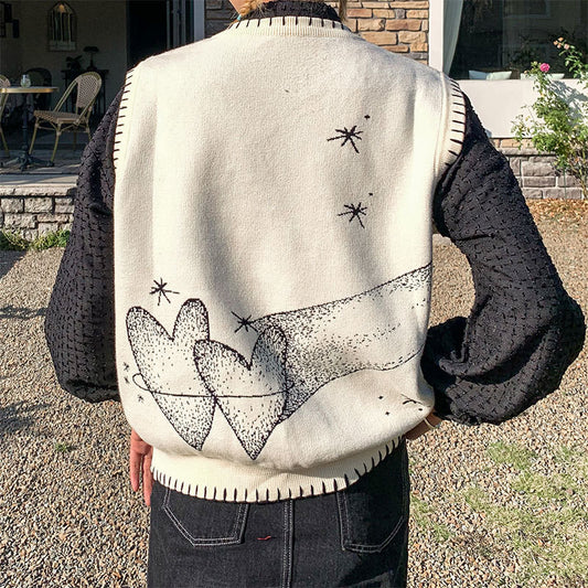 Wonderland Rabbit Knit Vest, , women clothing, wonderland-rabbit-knit-vest, M, S, white, fairypeony