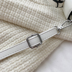 Solid Color Letter Flap Organ Crossbody Bag, , women clothing, solid-color-letter-flap-organ-crossbody-bag, , fairypeony