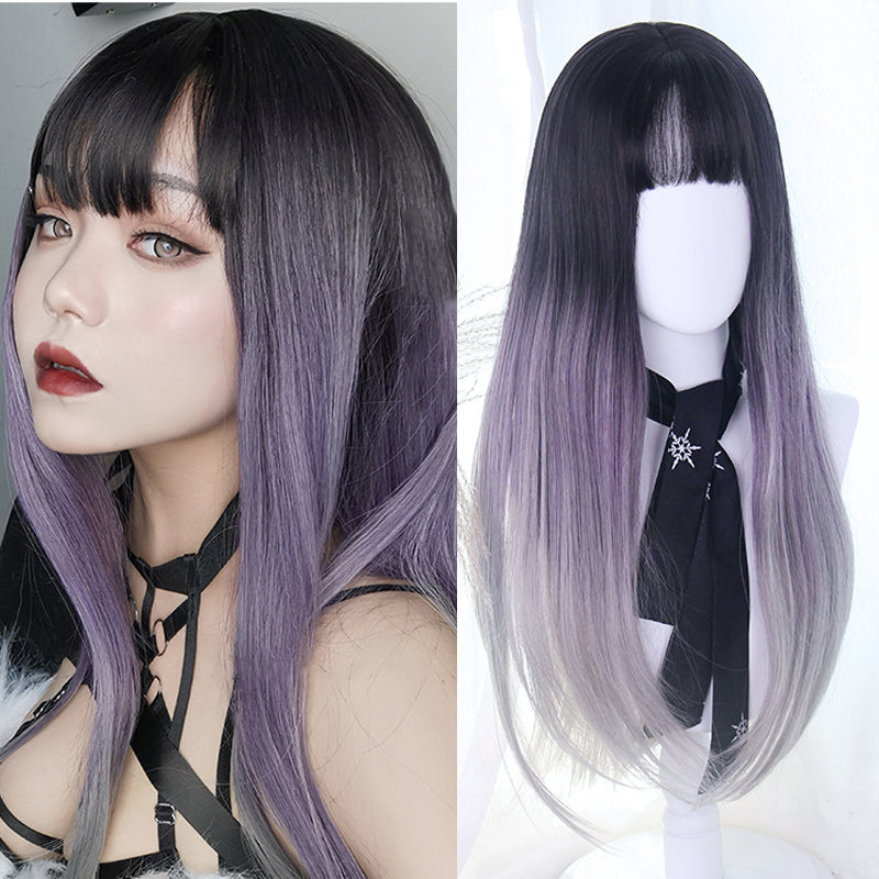 Natural Purple Head Cover Wig, , women clothing, natural-purple-head-cover-wig, , fairypeony