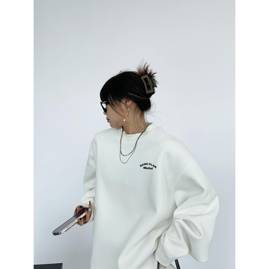 Crew Neck Logo Graphic Sweatshirt, , women clothing, crew-neck-logo-graphic-sweatshirt, , fairypeony