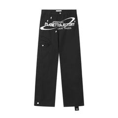 Vintage Logo Graphic Baggy Pants - fairypeony