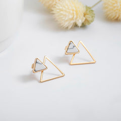 Marble Triangle Earrings, , women clothing, marble-triangle-earrings, , fairypeony