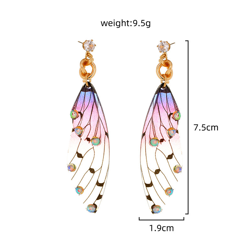 Resin Butterfly Wing Earrings, , women clothing, resin-butterfly-wing-earrings, , fairypeony