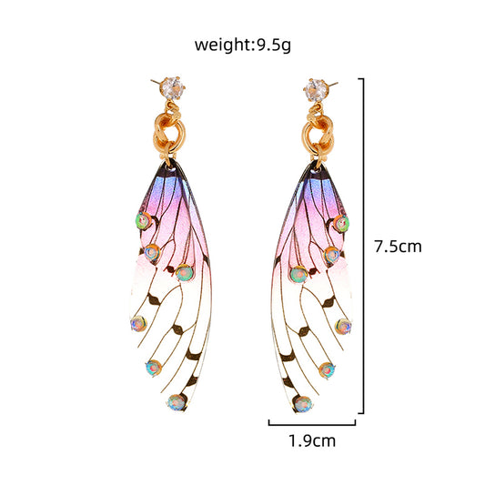 Resin Butterfly Wing Earrings, , women clothing, resin-butterfly-wing-earrings, , fairypeony