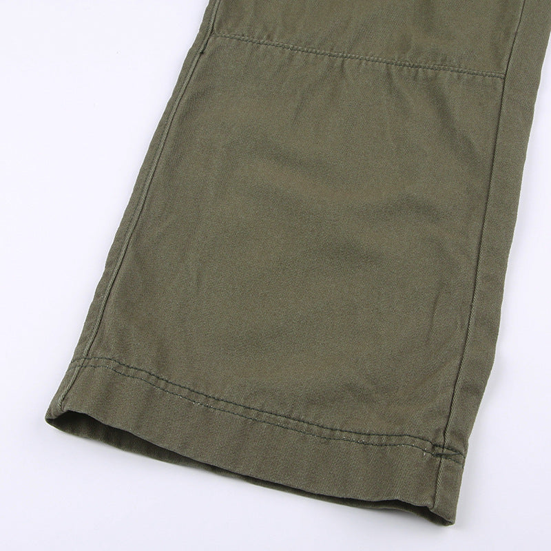 Pocket Patched Straight Cargo Jeans - fairypeony